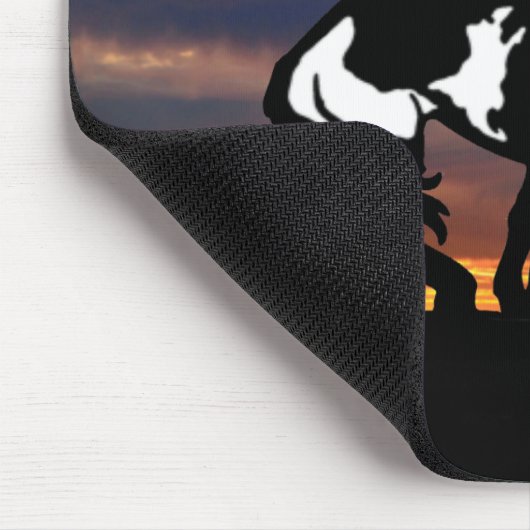 Ende der Trail-Silhouette mit Sunset Mouse Pad Mousepad (Ecke)