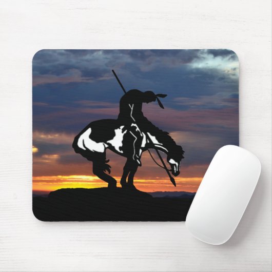 Ende der Trail-Silhouette mit Sunset Mouse Pad Mousepad (Mit Mouse)