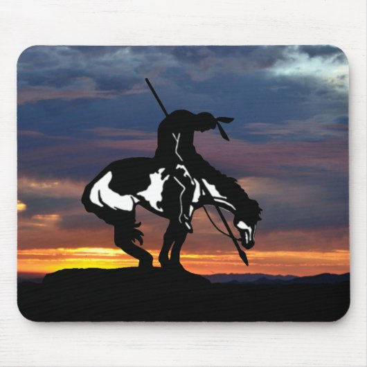 Ende der Trail-Silhouette mit Sunset Mouse Pad Mousepad (Vorne)