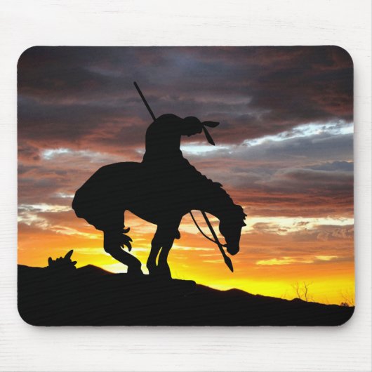 Ende der Trail-Silhouette mit Sunset Mouse Pad Mousepad (Vorne)