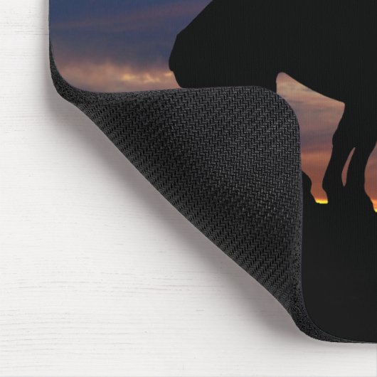 Ende der Trail-Silhouette mit Sunset Mouse Pad Mousepad (Ecke)