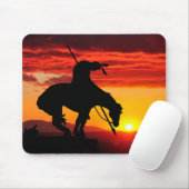 Ende der Trail-Silhouette mit Sunset Mouse Pad Mousepad (Mit Mouse)