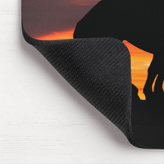 Ende der Trail-Silhouette mit Sunset Mouse Pad Mousepad (Ecke)