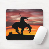 Ende der Trail-Silhouette mit Sunset Mouse Pad Mousepad (Mit Mouse)