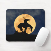 Ende der Trail-Silhouette mit Vollmond Mousepad (Mit Mouse)
