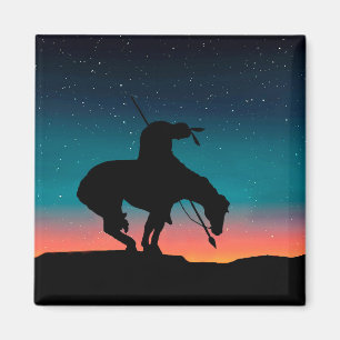 Ende der Trail Silhouette Square Magnet