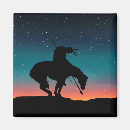 Ende der Trail Silhouette Square Magnet (Vorne)