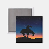 Ende der Trail Silhouette Square Magnet (Vorderseite/Rückseite)