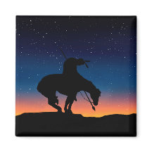 Ende der Trail Silhouette Square Magnet