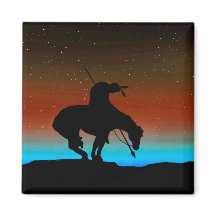 Ende der Trail Silhouette Square Magnet