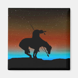 Ende der Trail Silhouette Square Magnet