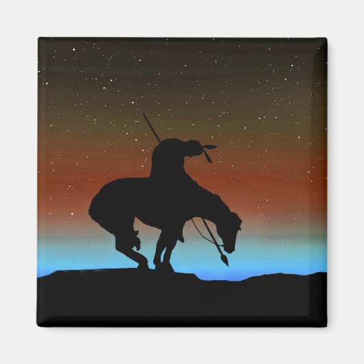 Ende der Trail Silhouette Square Magnet (Vorne)