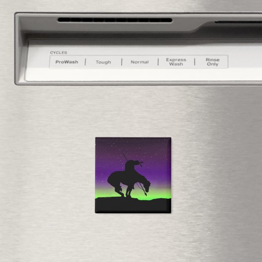 Ende der Trail Silhouette Square Magnet (In Situ (Geschirrspüler))