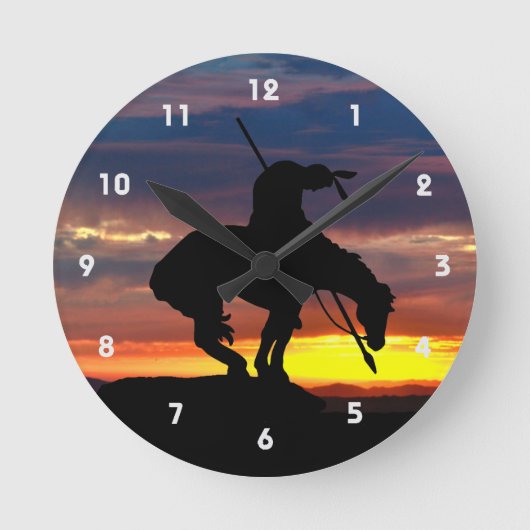 Ende der Trail Silhouette Wall Uhr (Vorderseite)