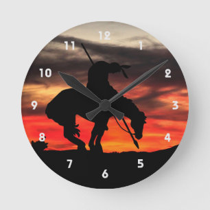 Ende der Trail Silhouette Wall Uhr