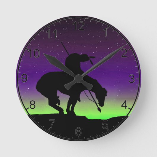 Ende der Trail Silhouette Wall Uhr (Vorderseite)