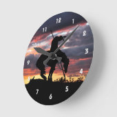 Ende der Trail Silhouette Wall Uhr (Winkel)