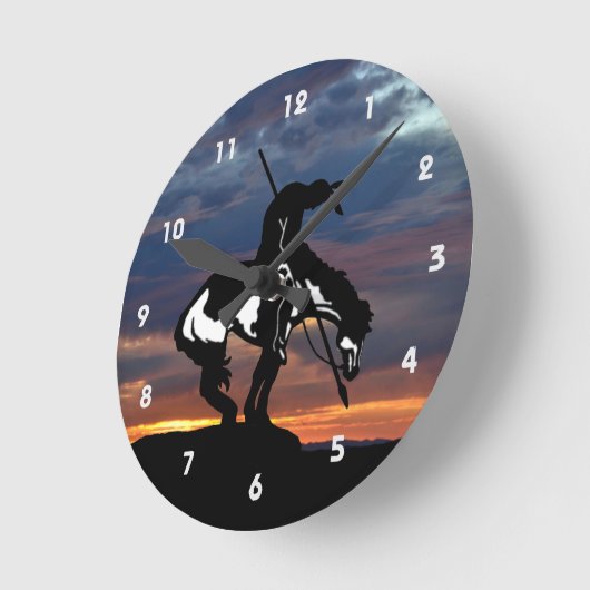 Ende der Trail Silhouette Wall Uhr (Winkel)