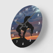 Ende der Trail Silhouette Wall Uhr (Winkel)