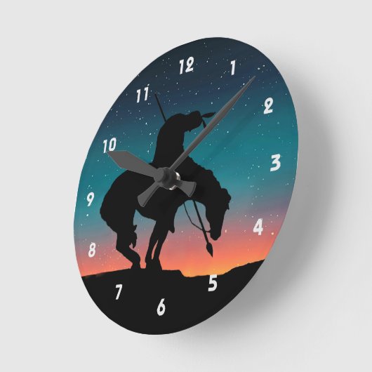 Ende der Trail Silhouette Wall Uhr (Winkel)