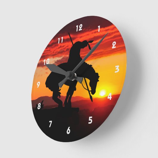 Ende der Trail Silhouette Wall Uhr (Winkel)