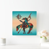 Ende der Trailmauer Quadratische Wanduhr (Zuhause)