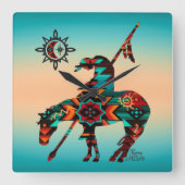 Ende der Trailmauer Quadratische Wanduhr (Vorderseite)