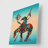 Ende der Trailmauer Quadratische Wanduhr (Winkel)