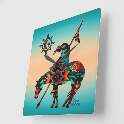 Ende der Trailmauer Quadratische Wanduhr (Winkel)