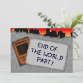 Ende der Welt/Apokalypse-Party Einladung (Stehend Vorderseite)