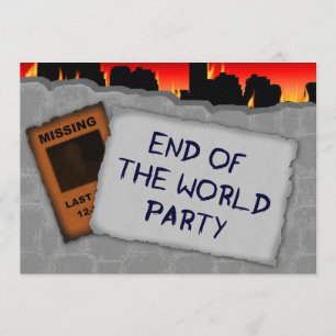 Ende der Welt/Apokalypse-Party Einladung