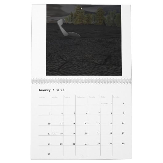 Ende der Weltzählung unten Kalender (Jan 2027)