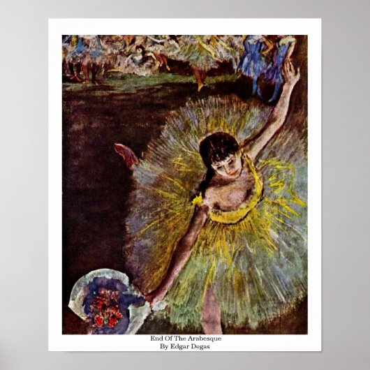 Ende des Arabesken von Edgar Degas Poster (Vorne)