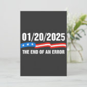 Ende des Fehlers 20. Januar 2025 Trump Einweihung Einladung (Stehend Vorderseite)