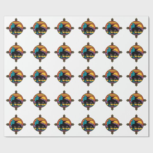 Ende des Hintereingeboren-amerikanischen Geschenkpapier (Flach)