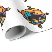 Ende des Hintereingeboren-amerikanischen Geschenkpapier (Rolleneckpunkt)