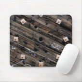 Ende des Industriedrahtpools aus Holz Mousepad (Mit Mouse)