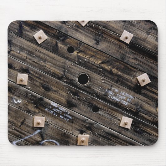 Ende des Industriedrahtpools aus Holz Mousepad (Vorne)