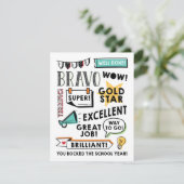 Ende des Jahres Karte (Stehend Vorderseite)