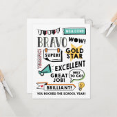 Ende des Jahres Karte (Vorderseite/Rückseite Beispiel)