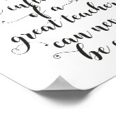 Ende des Jahres Lehrergeschenk Glücklicher Lehrert Poster (Ecke)