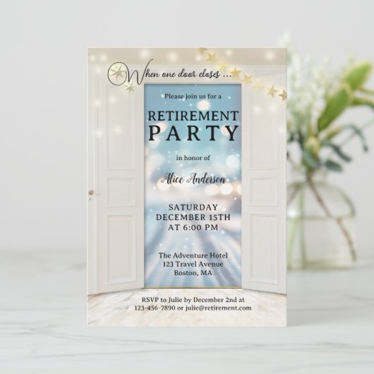 Ende des Jahres Party für die Altersversorgung Einladung (Stehend Vorderseite)