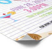 Ende des Jahres Sommerklasse Pool Party Schulen au Poster (Ecke)