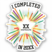 Ende des Jahres Workout Tally (Regenbogen)