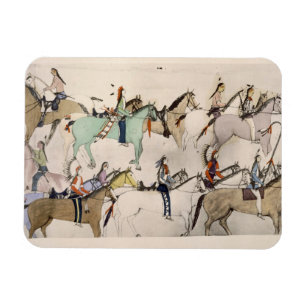 Ende des Kampfes (Tinte auf Papier) Magnet