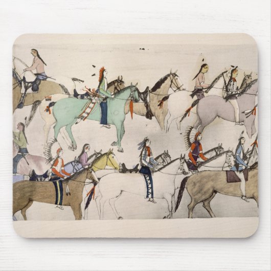 Ende des Kampfes (Tinte auf Papier) Mousepad (Vorne)