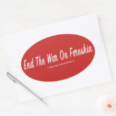 Ende des Krieges gegen die Foreskin-Oval-Aufkleber Ovaler Aufkleber (Umschlag)