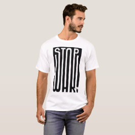 Ende des Krieges Weltfrieden Schwarz-Weiß-Kunst T-Shirt
