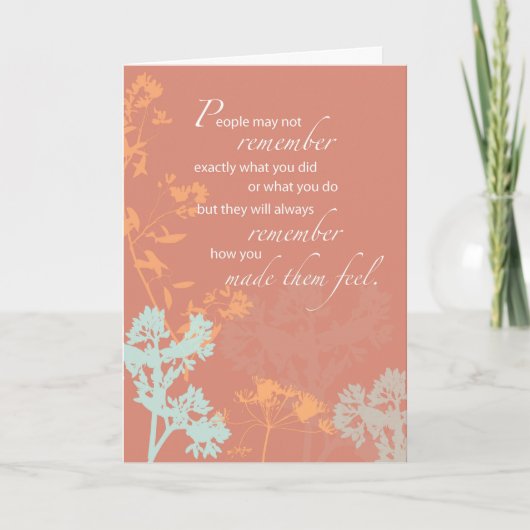 Ende des Lebens Auf Wiedersehen braune Wildblumen Karte (Vorderseite)