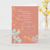 Ende des Lebens Auf Wiedersehen braune Wildblumen Karte (Gelbe Blume)